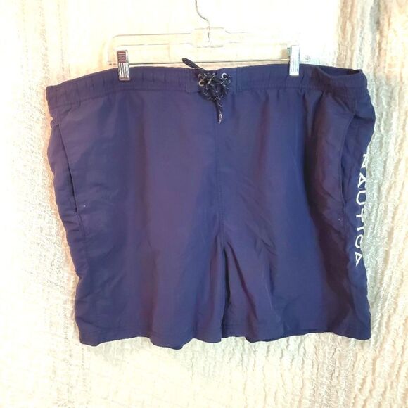 Nautica Men's Navy Blue Swim Trunks Size XXL - Picture 2 of 7